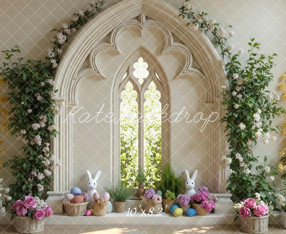 Kate Easter Bunny Floral Arch Window Backdrop Designed by Mini MakeBelieve - Image 6
