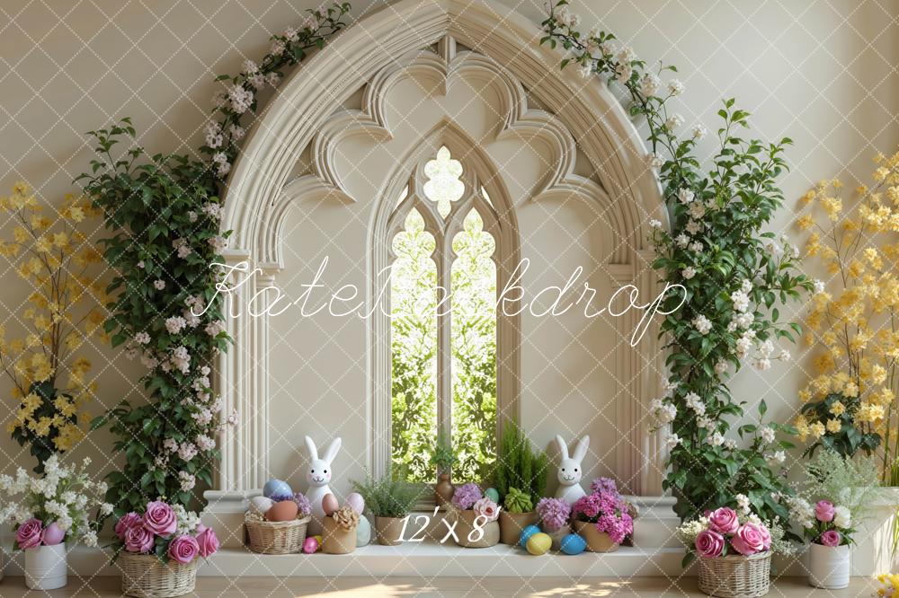 Kate Easter Bunny Floral Arch Window Backdrop Designed by Mini MakeBelieve - Image 8