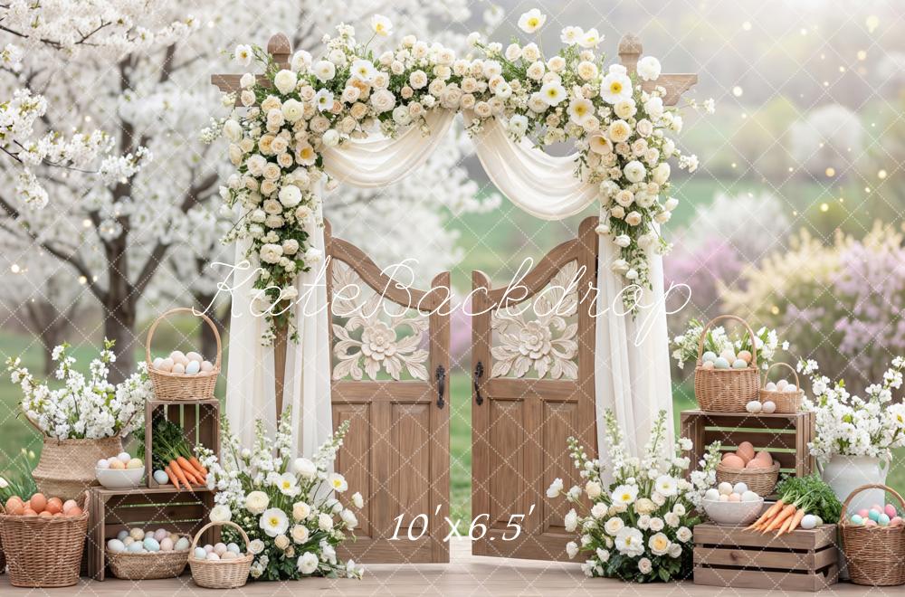 Kate Easter Bunny Floral Arch Wooden Gate Backdrop Designed by Mini MakeBelieve - Image 4