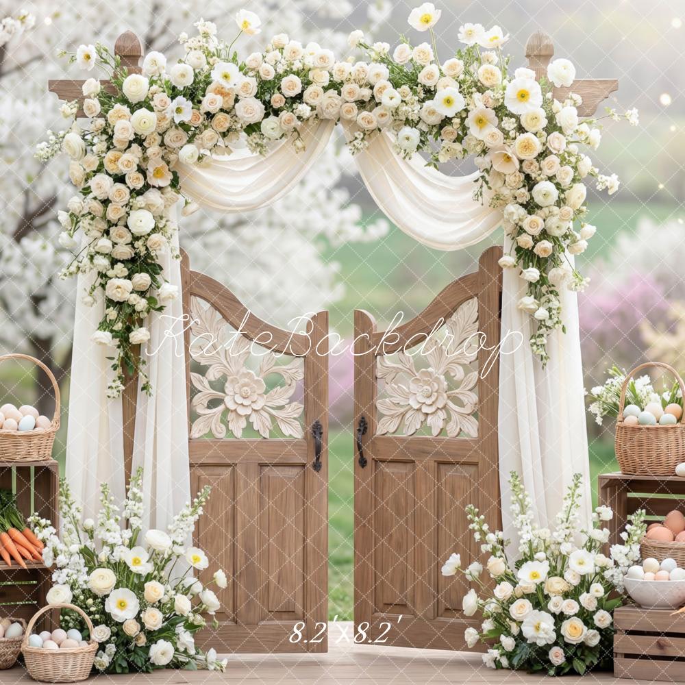 Kate Easter Bunny Floral Arch Wooden Gate Backdrop Designed by Mini MakeBelieve - Image 5