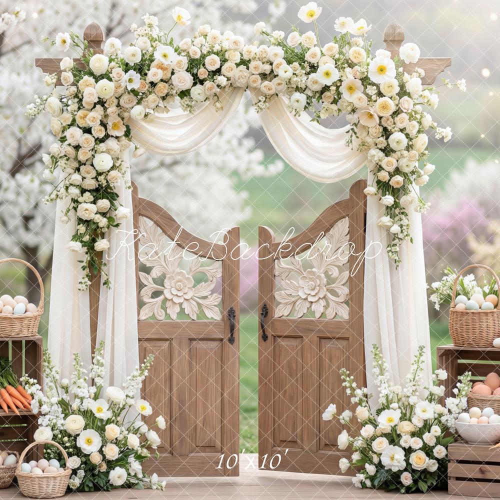 Kate Easter Bunny Floral Arch Wooden Gate Backdrop Designed by Mini MakeBelieve - Image 7