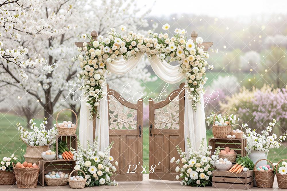 Kate Easter Bunny Floral Arch Wooden Gate Backdrop Designed by Mini MakeBelieve - Image 8