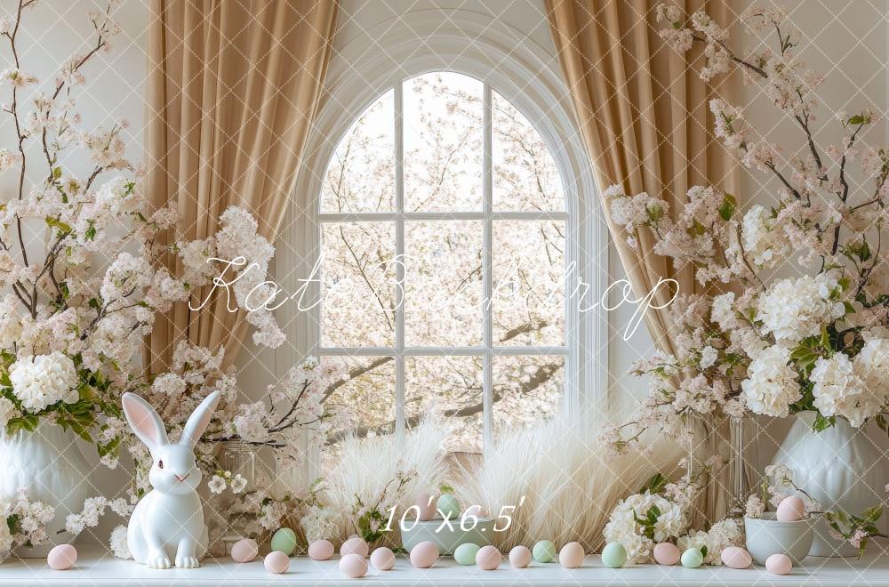 Kate Easter Bunny Floral Arched Window Backdrop Designed by Mini MakeBelieve - Image 4