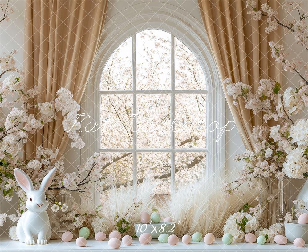 Kate Easter Bunny Floral Arched Window Backdrop Designed by Mini MakeBelieve - Image 5