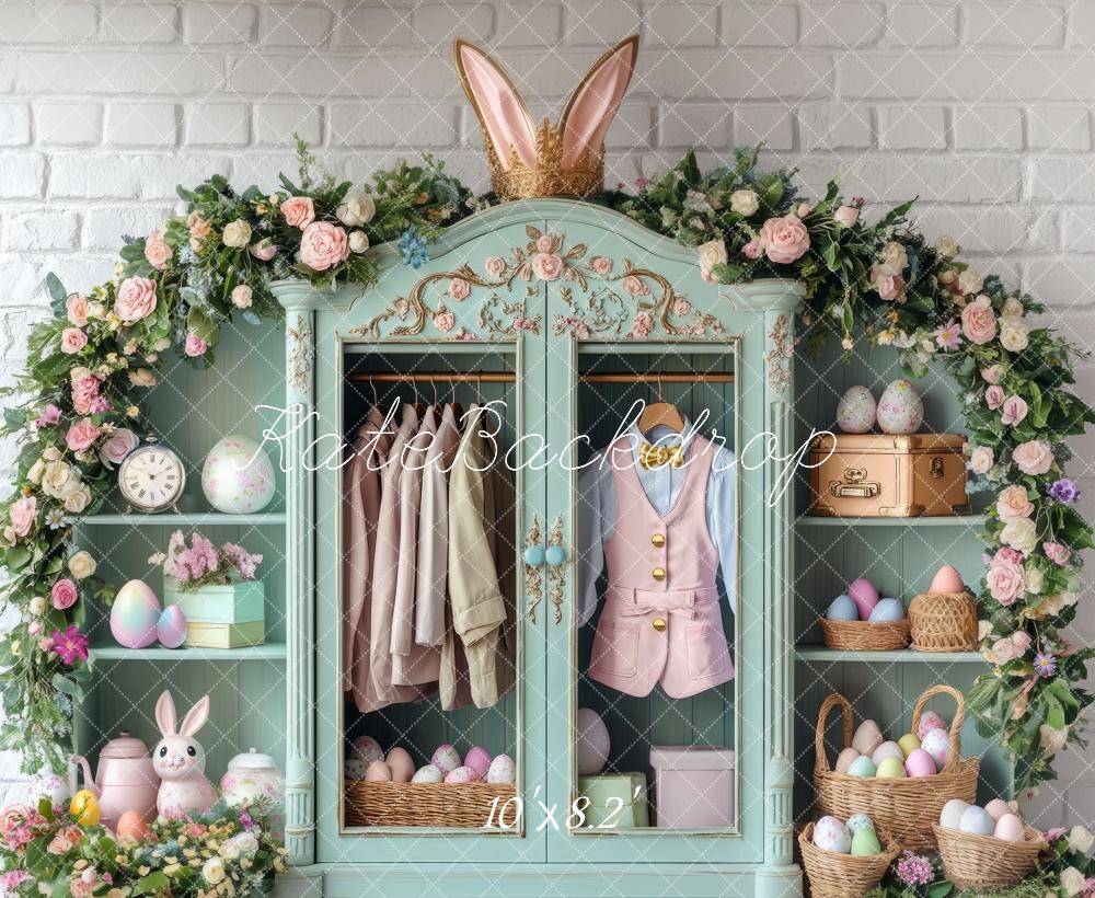 Kate Easter Bunny Floral Closet Backdrop Designed by Mini MakeBelieve - Image 5