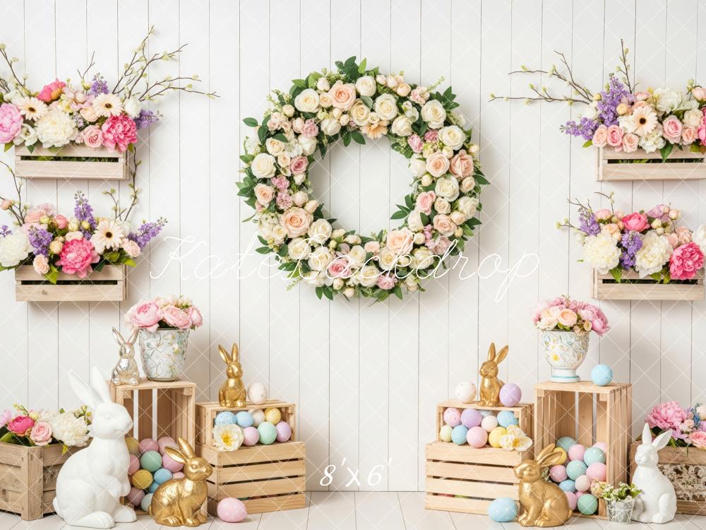 Kate Easter Bunny Garland Pastel Eggs Backdrop Designed by Patty Robert - Image 3