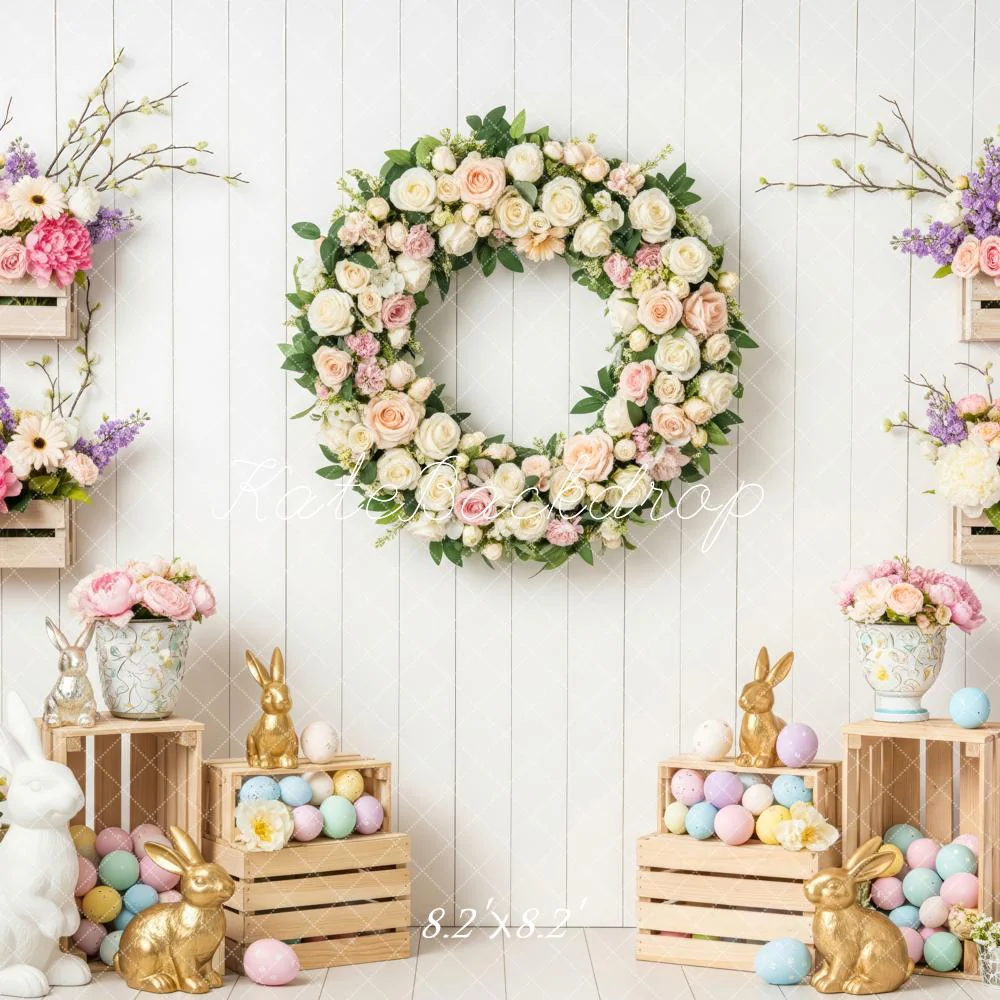 Kate Easter Bunny Garland Pastel Eggs Backdrop Designed by Patty Robert - Image 5