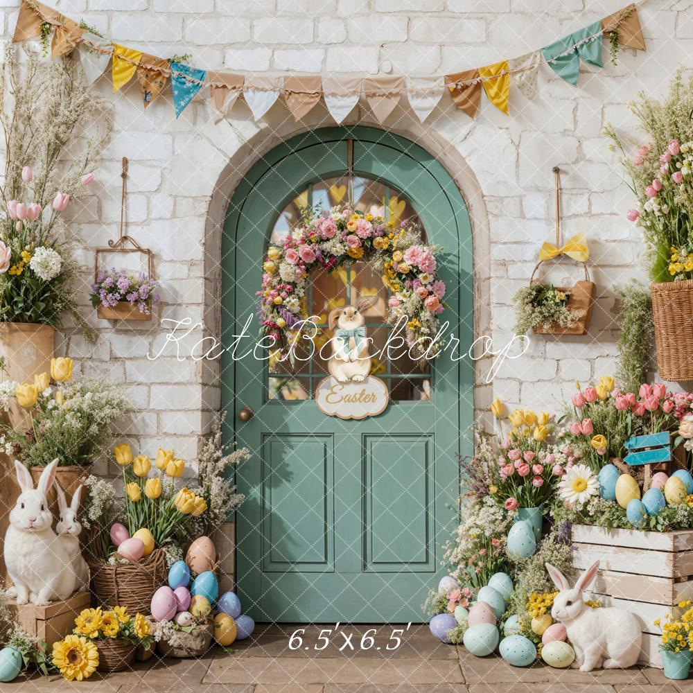 Kate Easter Bunny Floral Door Backdrop Designed by Emetselch - Image 6