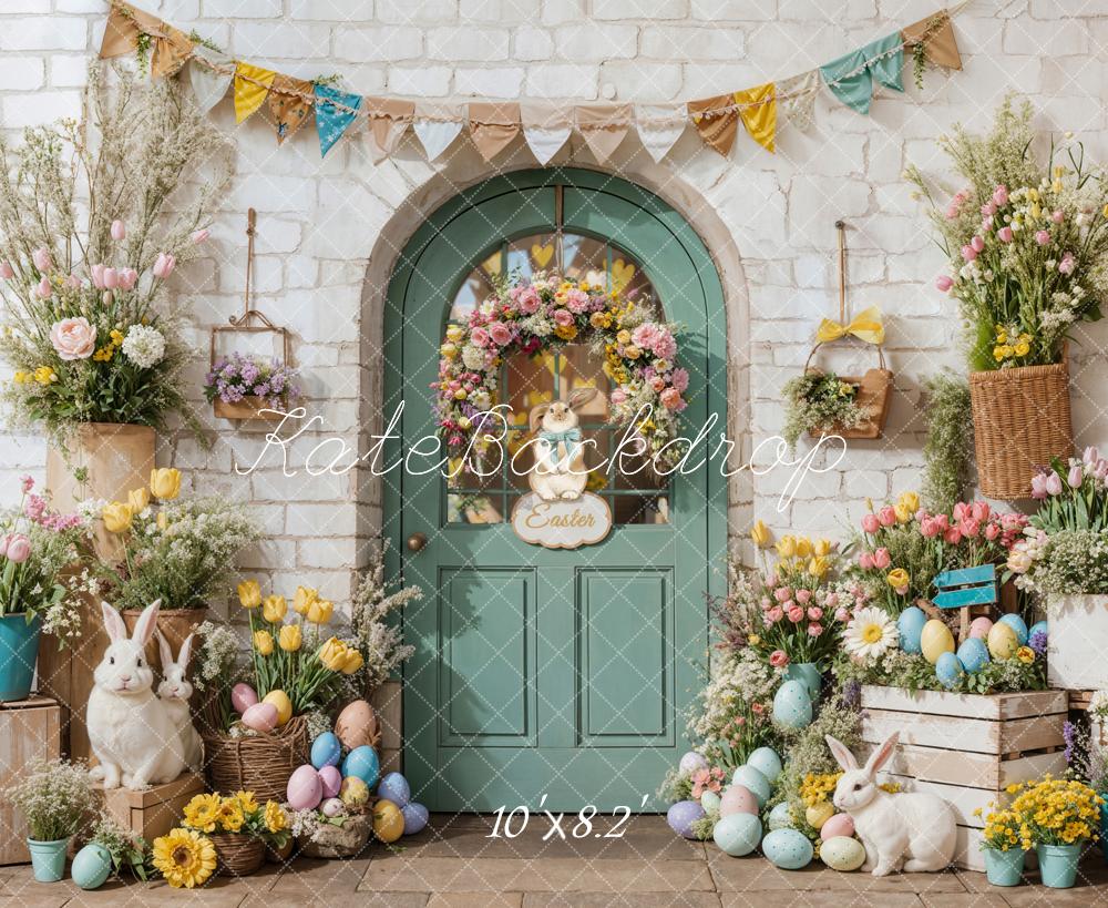 Kate Easter Bunny Floral Door Backdrop Designed by Emetselch - Image 9
