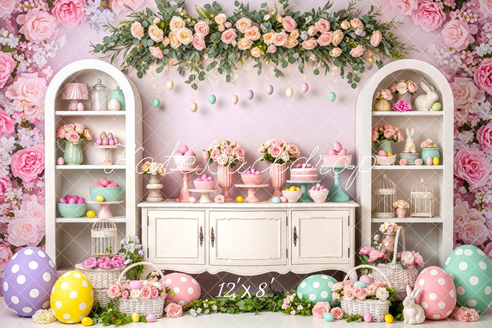Kate Easter Bunny Floral Eggs Cabinet Backdrop Designed by Patty Robert - Image 8