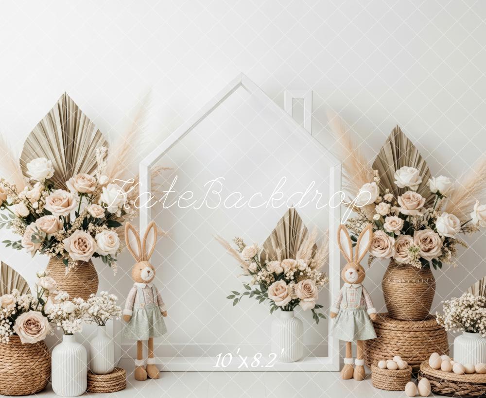 Kate Easter Bunny Floral Eggs Neutral Backdrop Designed by Patty Robert - Image 6