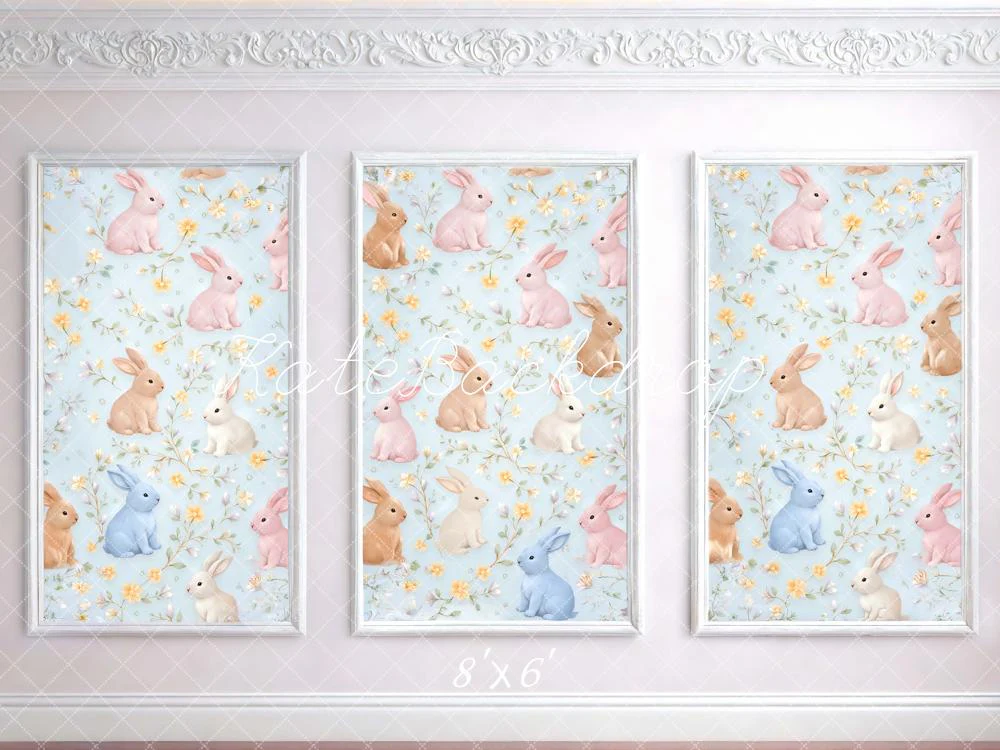 Kate Easter Bunny Floral Frame Wall Backdrop Designed by Mini MakeBelieve - Image 3