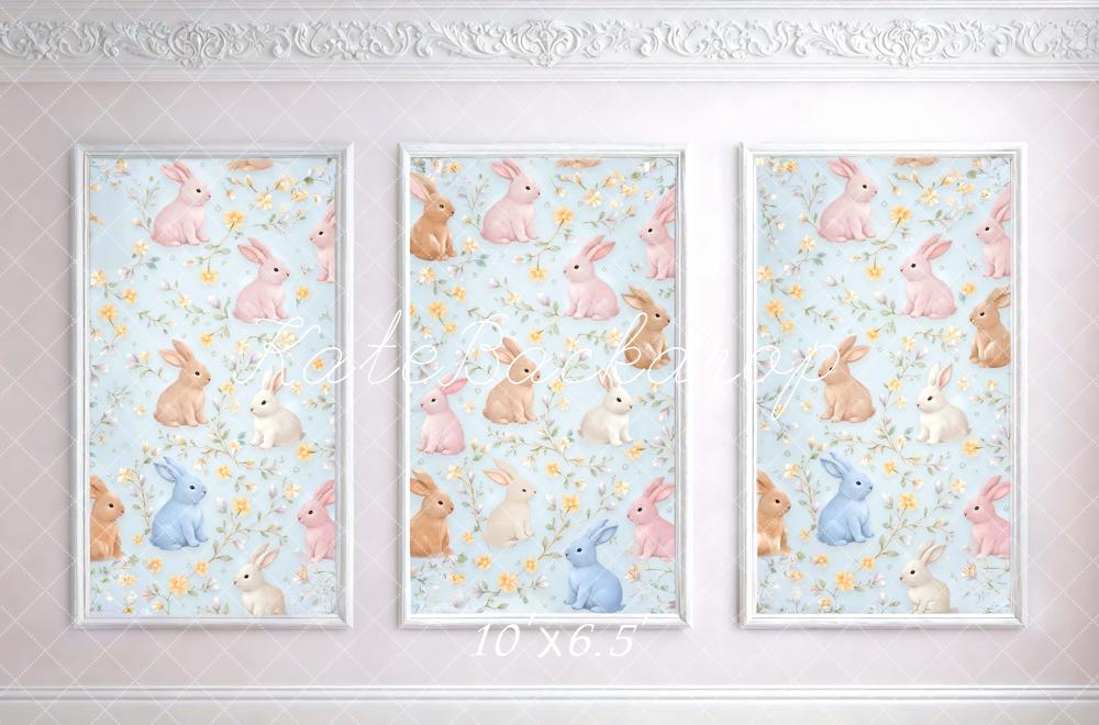 Kate Easter Bunny Floral Frame Wall Backdrop Designed by Mini MakeBelieve - Image 4