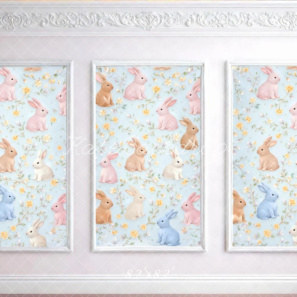 Kate Easter Bunny Floral Frame Wall Backdrop Designed by Mini MakeBelieve - Image 5