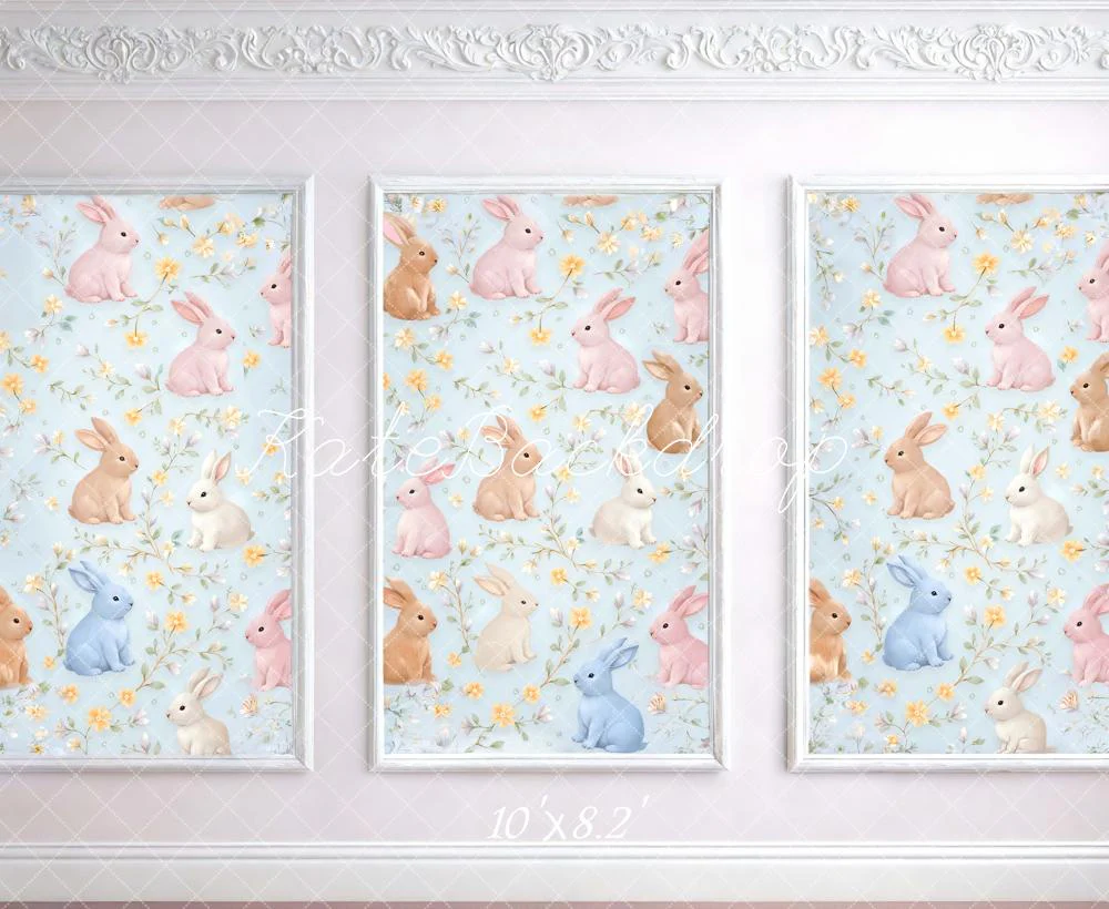 Kate Easter Bunny Floral Frame Wall Backdrop Designed by Mini MakeBelieve - Image 6