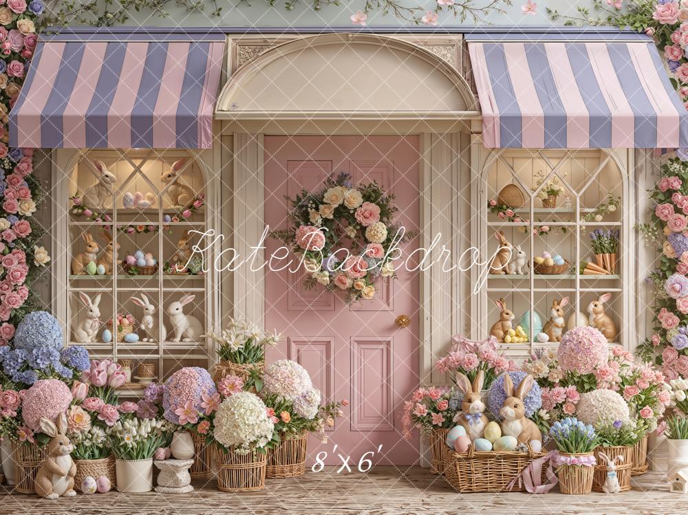Kate Easter Bunny Floral Pastel Shopfront Backdrop Designed by Emetselch - Image 3