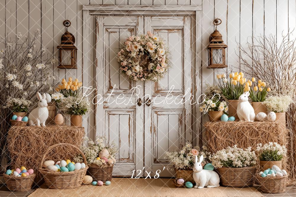 Kate Easter Bunny Floral Rustic Door Backdrop Designed by Emetselch - Image 13