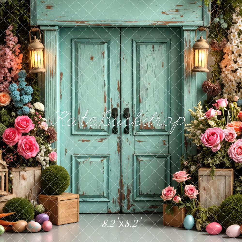 Kate Easter Bunny Floral Rustic Door Lanterns Backdrop Designed by Mini MakeBelieve - Image 5