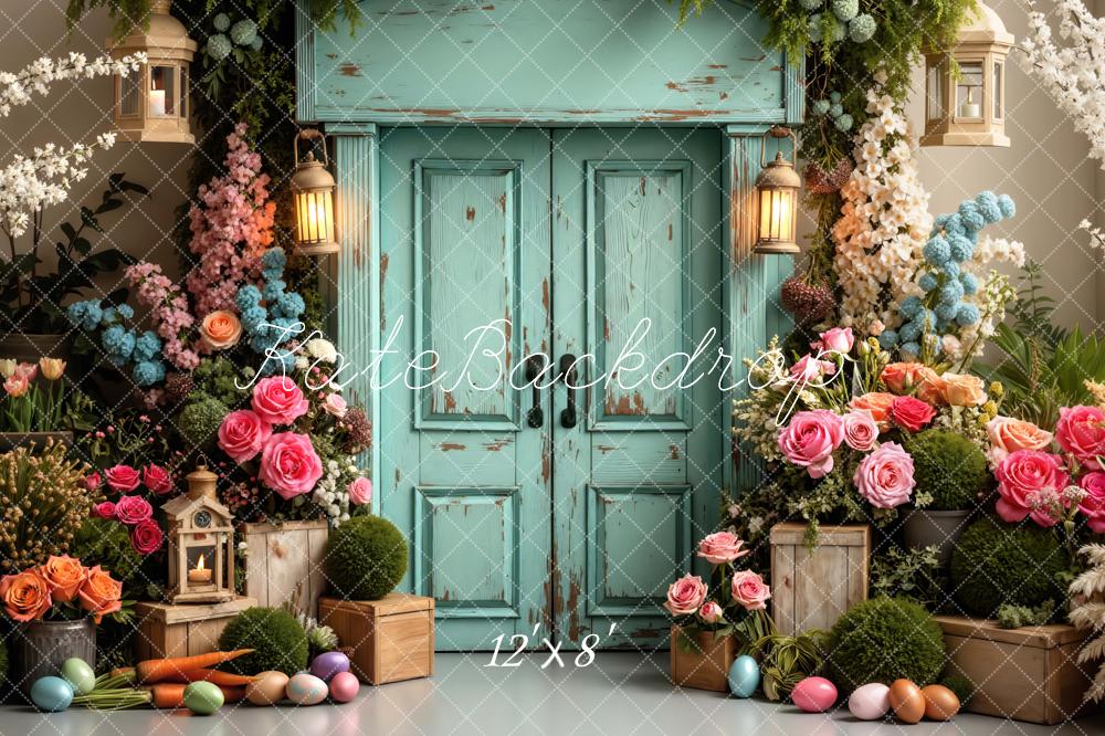 Kate Easter Bunny Floral Rustic Door Lanterns Backdrop Designed by Mini MakeBelieve - Image 8