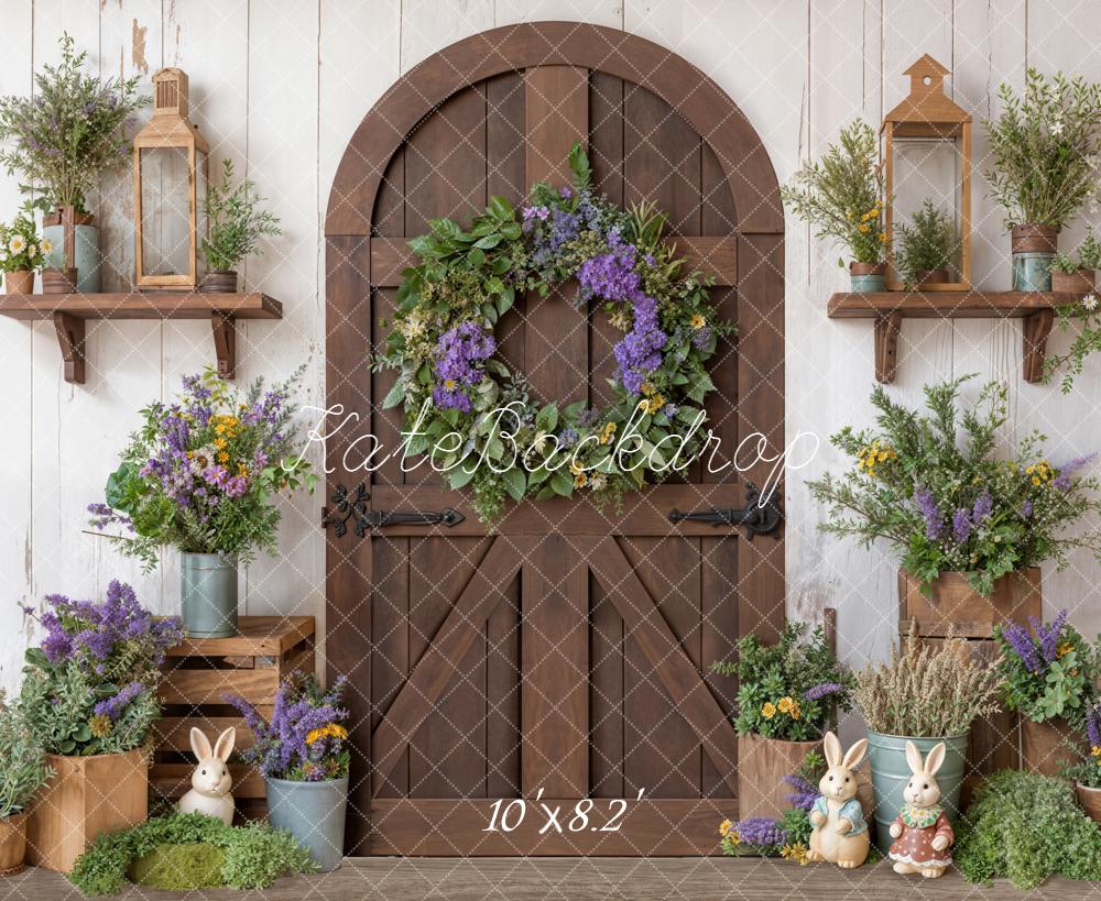 Kate Easter Bunny Floral Wooden Arch Door Backdrop Designed by Emetselch - Image 6