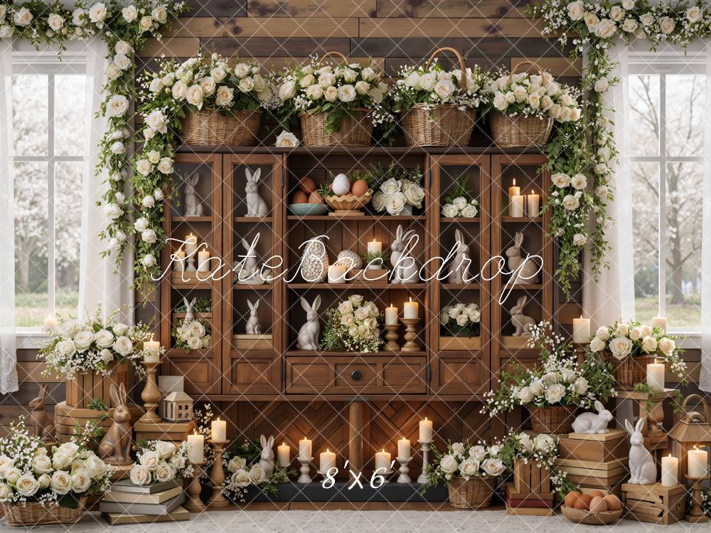 Kate Easter Bunny Floral Wooden Cabinet Backdrop Designed by Mini MakeBelieve - Image 3