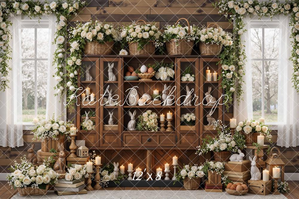 Kate Easter Bunny Floral Wooden Cabinet Backdrop Designed by Mini MakeBelieve - Image 8
