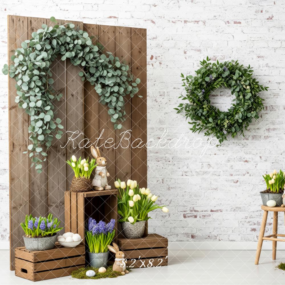 Kate Easter Bunny Floral Wooden Crates Backdrop Designed by Patty Robert - Image 5