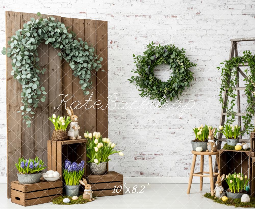 Kate Easter Bunny Floral Wooden Crates Backdrop Designed by Patty Robert - Image 6