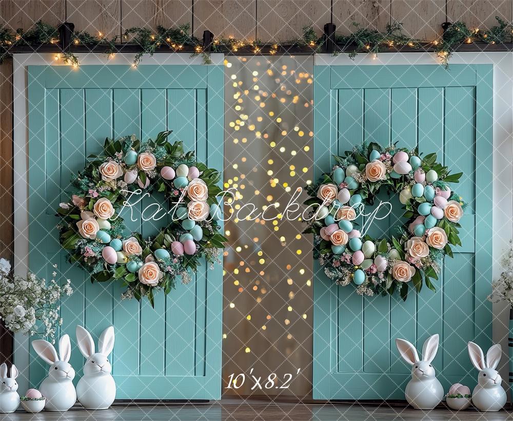 Kate Easter Bunny Floral Wreath Barn Backdrop Designed by Mini MakeBelieve - Image 5