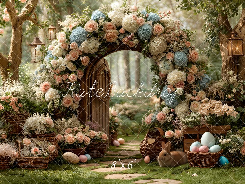 Kate Easter/Spring Bunny Floral Arch Lanterns Backdrop Designed by Emstselch - Image 3
