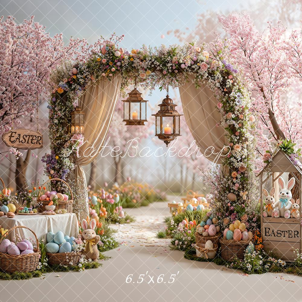 Kate Easter Bunny Floral Arch Eggs Backdrop Designed by Emetselch - Image 11