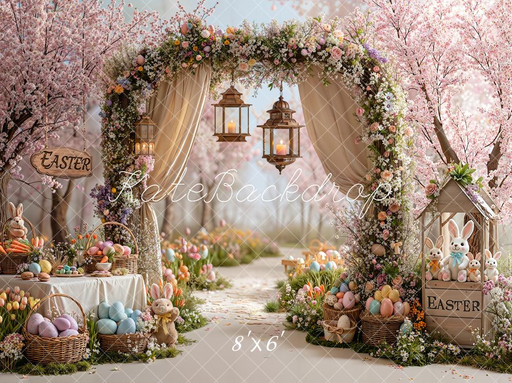 Kate Easter Bunny Floral Arch Eggs Backdrop Designed by Emetselch - Image 12