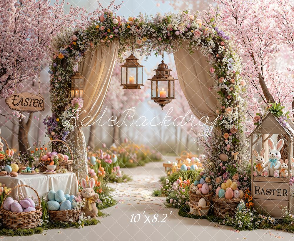 Kate Easter Bunny Floral Arch Eggs Backdrop Designed by Emetselch - Image 15
