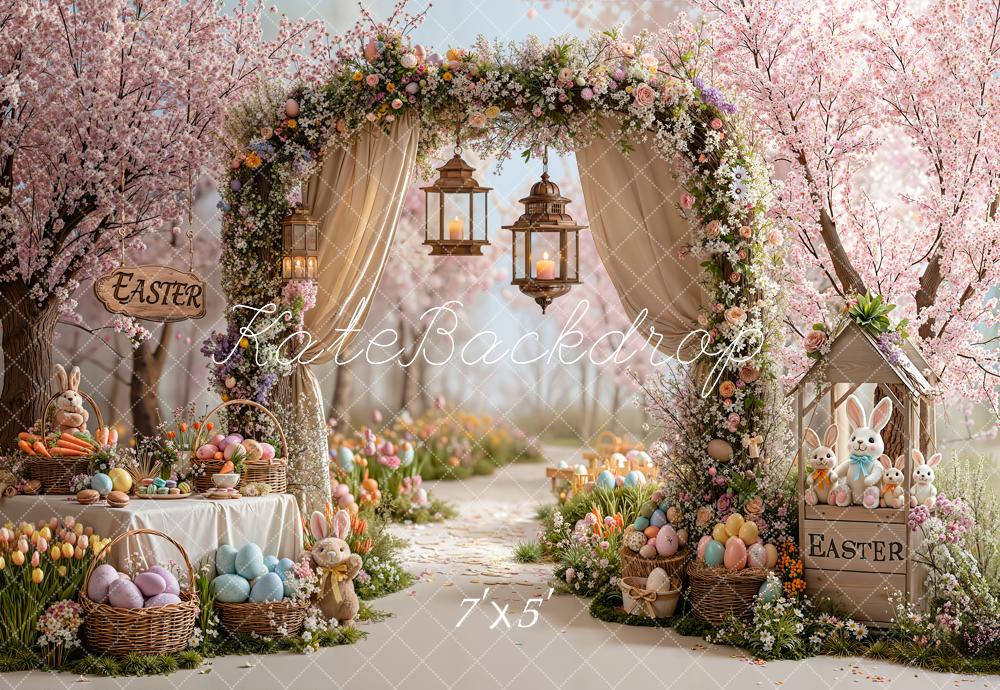 Kate Easter Bunny Floral Arch Eggs Backdrop Designed by Emetselch - Image 2