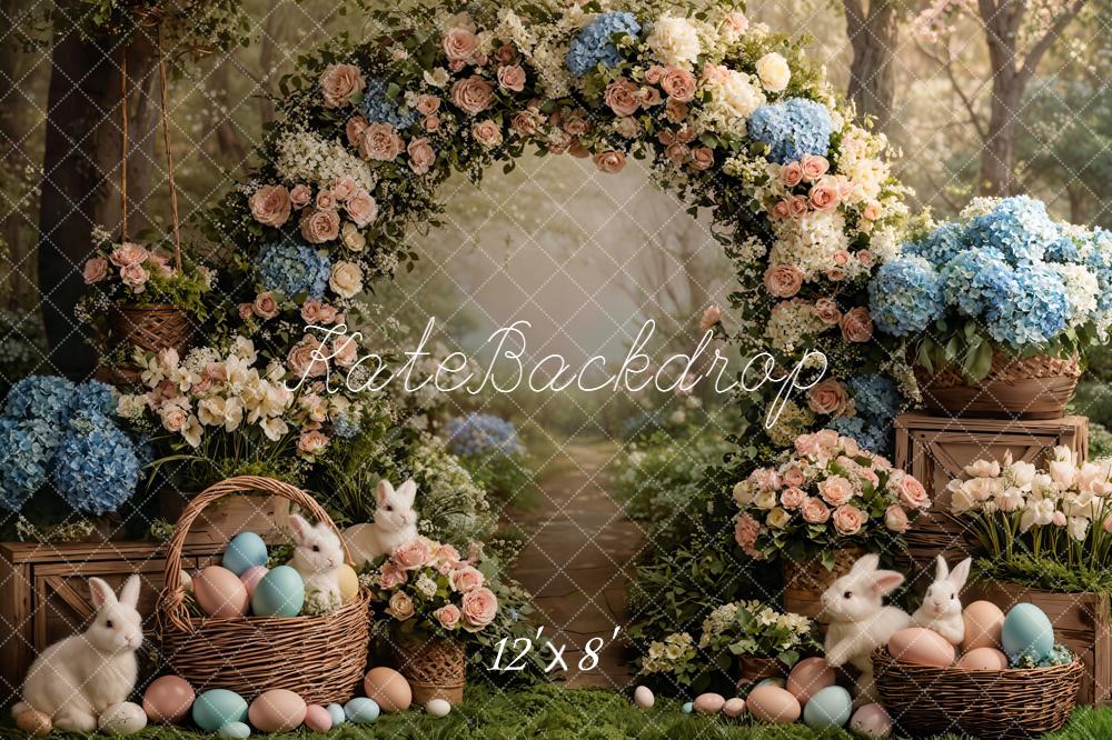 Kate Easter Bunny Flower Arch Forest Backdrop Designed by Emetselch - Image 8
