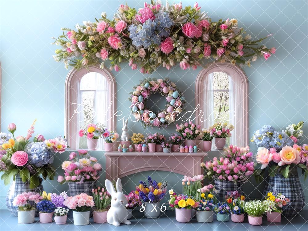 Kate Easter Bunny Flower Arch Window Backdrop Designed by Mini MakeBelieve - Image 3