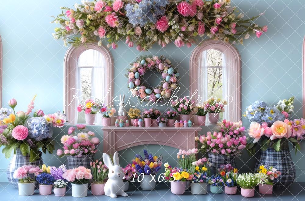Kate Easter Bunny Flower Arch Window Backdrop Designed by Mini MakeBelieve - Image 4
