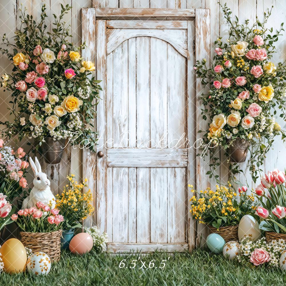Kate Easter Bunny Flower Basket Door Backdrop Designed by Emetselch - Image 5