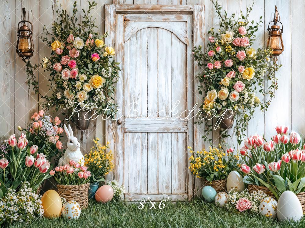 Kate Easter Bunny Flower Basket Door Backdrop Designed by Emetselch - Image 6