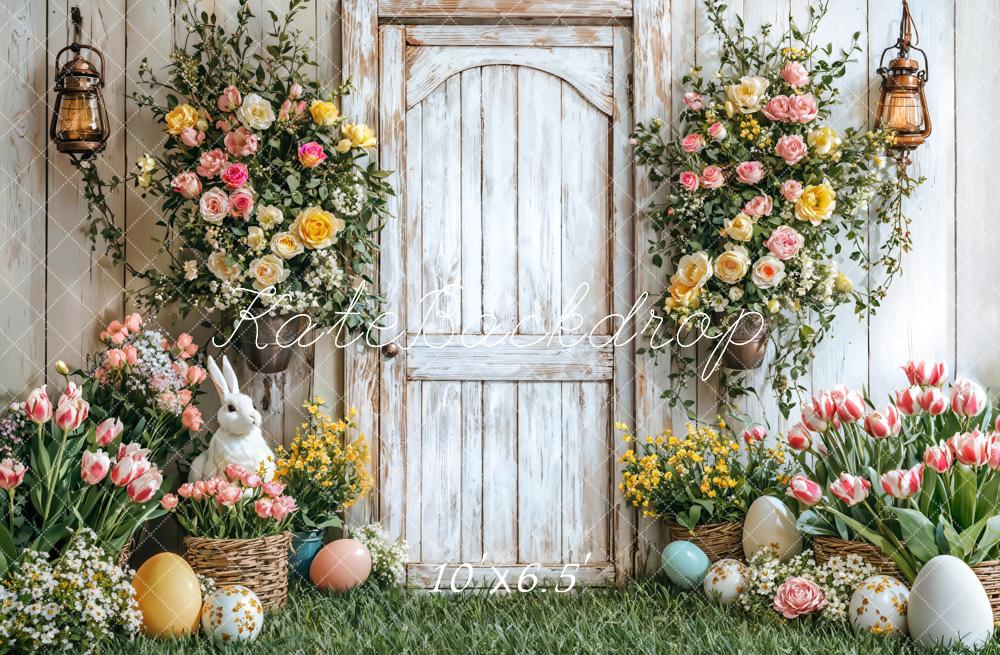 Kate Easter Bunny Flower Basket Door Backdrop Designed by Emetselch - Image 7