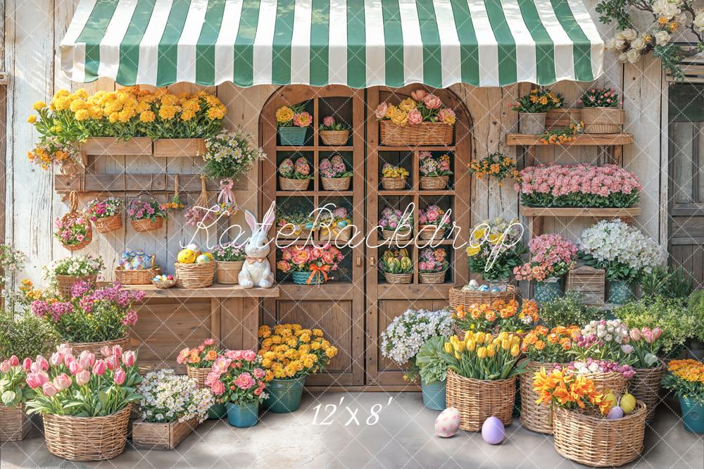 Kate Easter Bunny Flower Shop Fleece Backdrop Designed by Emetselch - Image 4