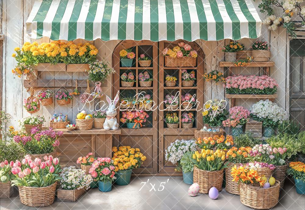 Kate Easter Bunny Flowers Market Stall Backdrop Designed by Emetselch - Image 2
