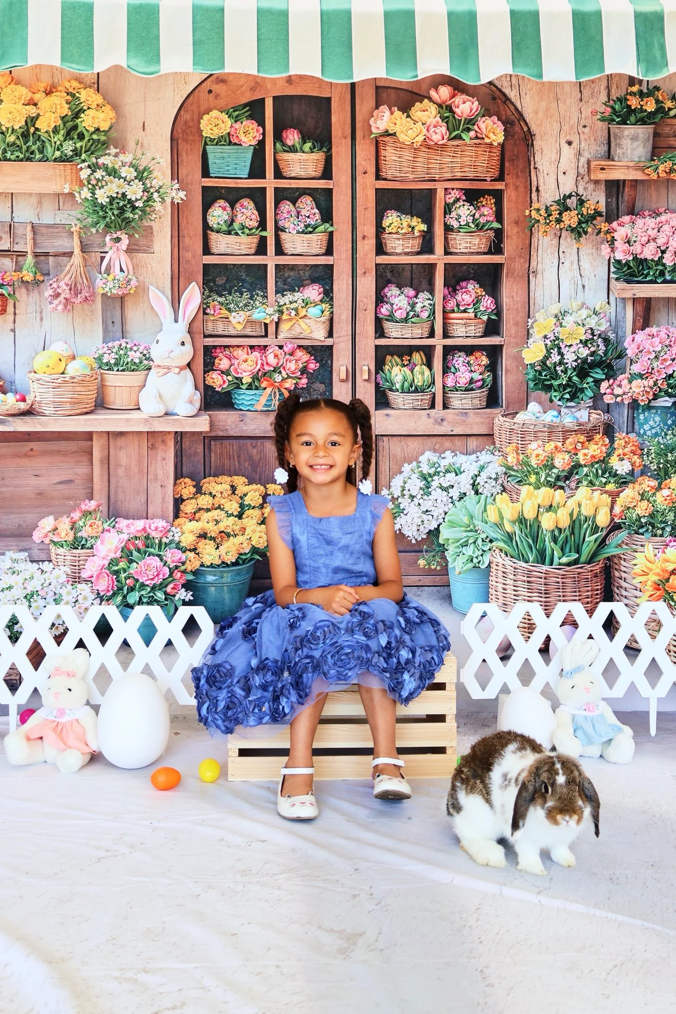 Kate Easter Bunny Flowers Market Stall Backdrop Designed by Emetselch - Image 4