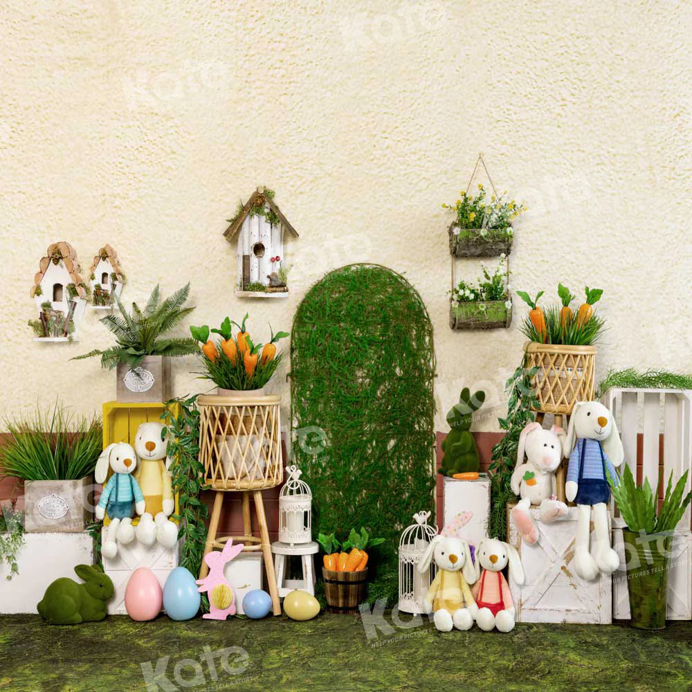 Kate Easter Bunny Garden Backdrop Designed by Emetselch - Image 2