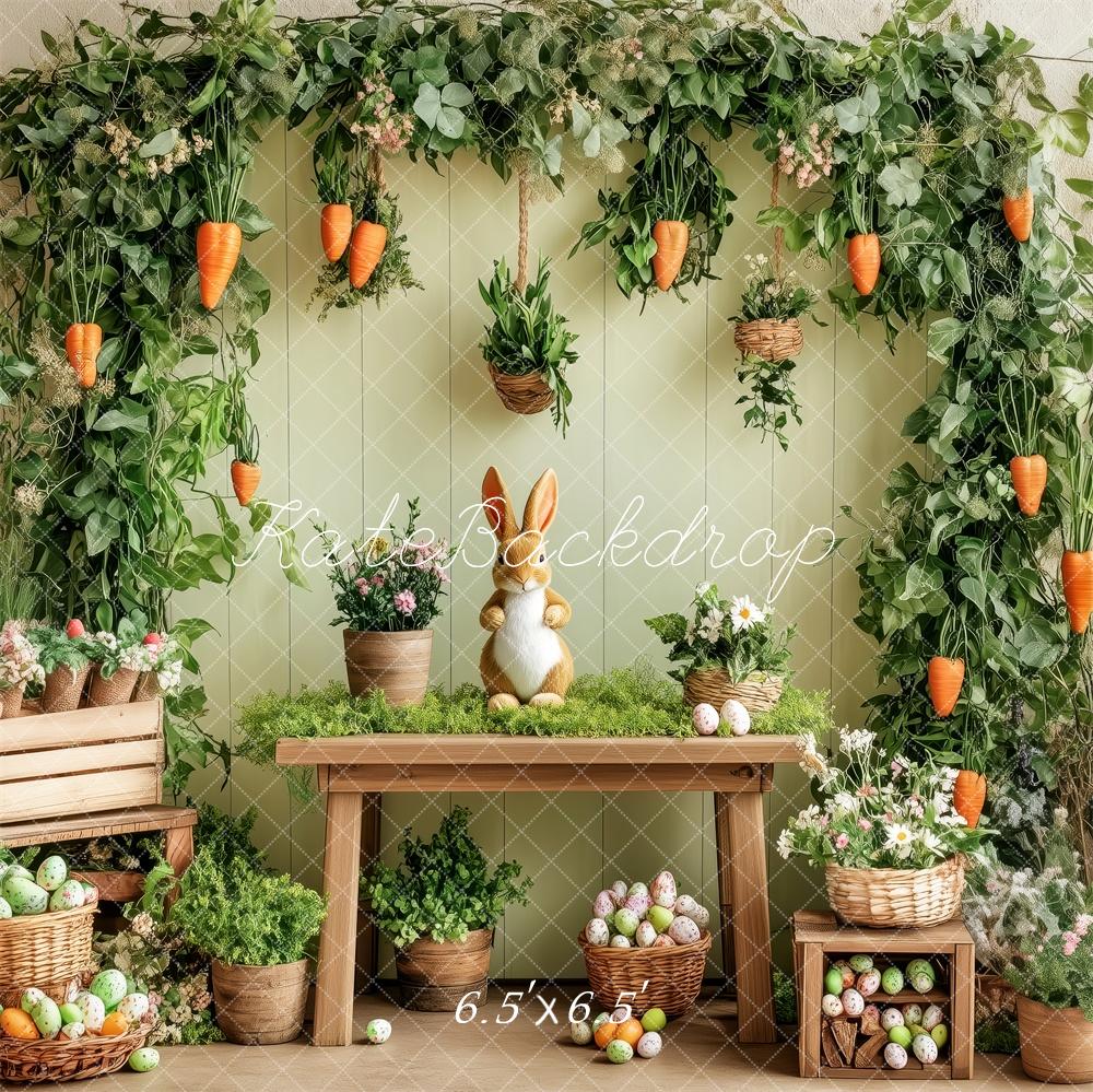 Kate Easter Bunny Garden Carrots Backdrop Designed by Patty Robert - Image 2