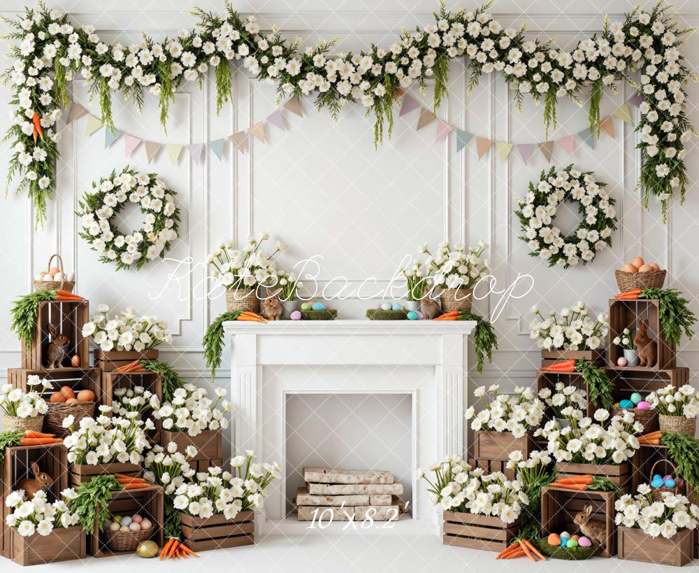 Kate Easter Bunny White Garland Carrots Backdrop Designed by Mini MakeBelieve - Image 6