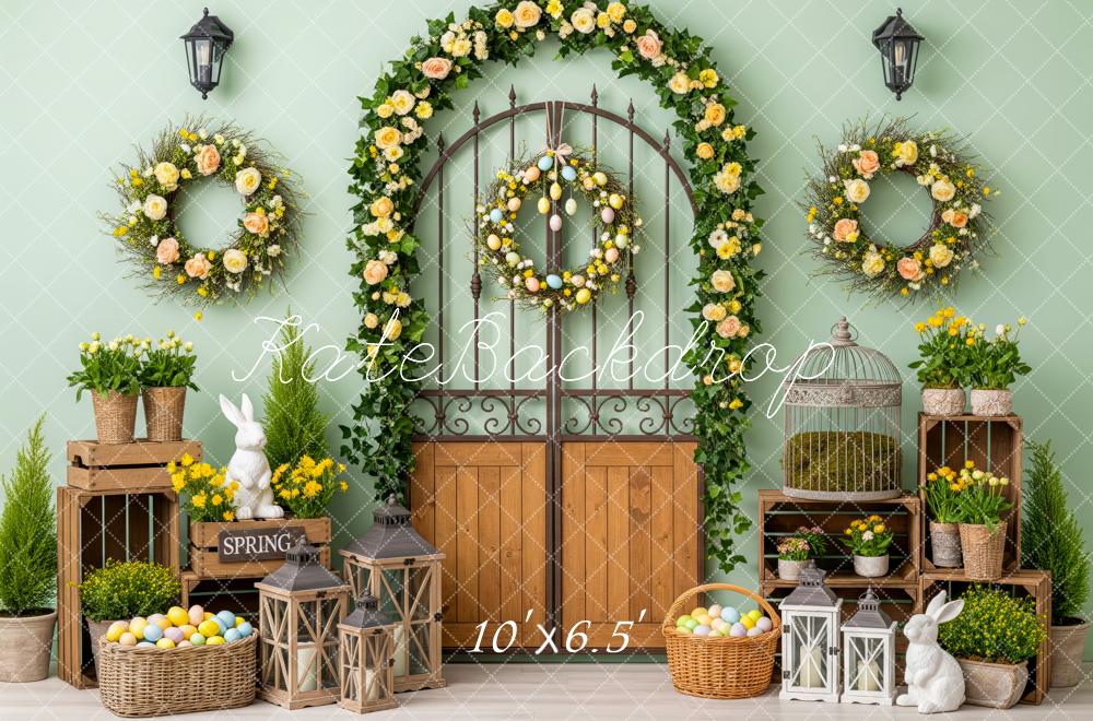 Kate Easter Bunny Garland Fleece Backdrop Designed by Patty Robert - Image 2