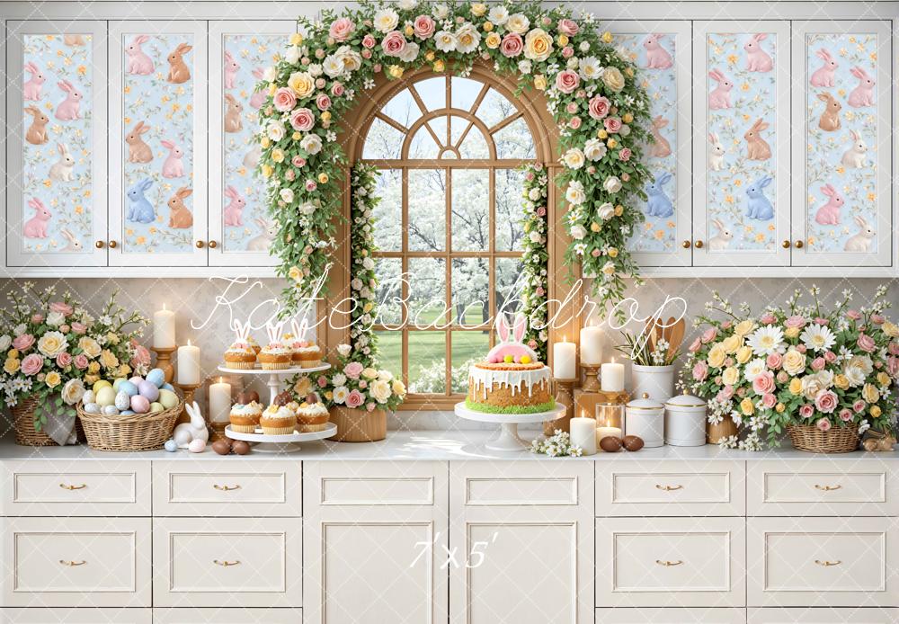 Kate Easter Bunny Garland Kitchen Backdrop Designed by Mini MakeBelieve