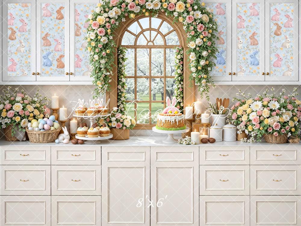 Kate Easter Bunny Garland Kitchen Backdrop Designed by Mini MakeBelieve - Image 3
