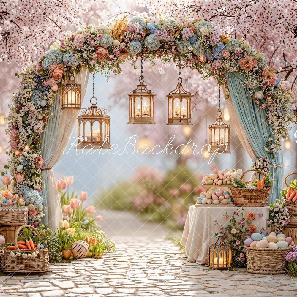 Kate Easter Bunny Garland Lanterns Garden Backdrop Designed by Emetselch - Image 6